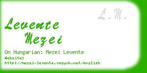 levente mezei business card